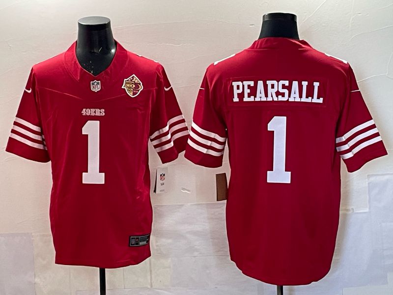 Men 2025 San Francisco 49ers #1 Pearsall red 3th generation Nike Limited NFL Jersey style  005->san francisco 49ers->NFL Jersey